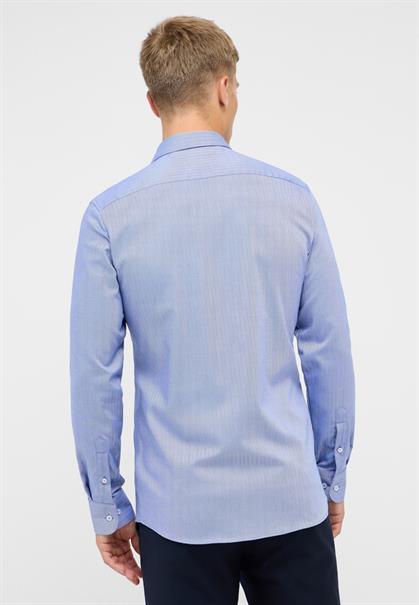 Hemd Fischgrat Langarm mittelblau