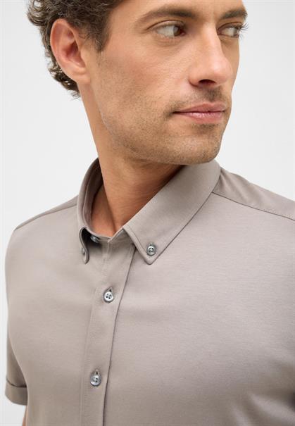 Hemd Jersey Kurzarm hellgrau