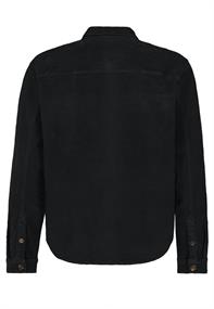 Hemd, langarm,Hemdkragen und Knopf-leiste, Nackenband, aufgesetzte Brust-taschen, Passe hinten black