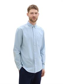 Hemd mit Brusttasche light blue chambray