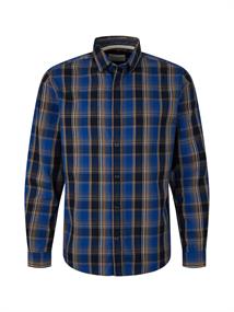 Hemd mit Karomuster blue navy brown check