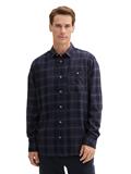 Hemd mit Karomuster navy tonal check