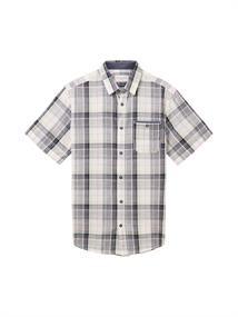 Hemd mit Karomuster off white navy colorful check