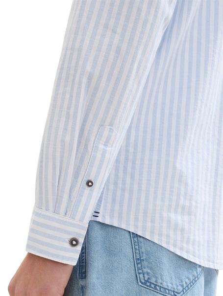 Hemd mit Streifenmuster blue white dobby stripe