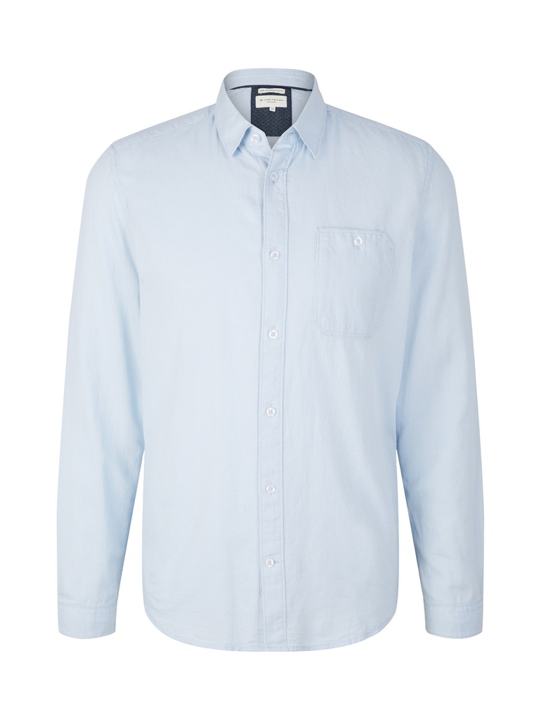 Tom Tailor Herren Langarm Hemd STRUCTURE - Regular Fit günstig online kaufen