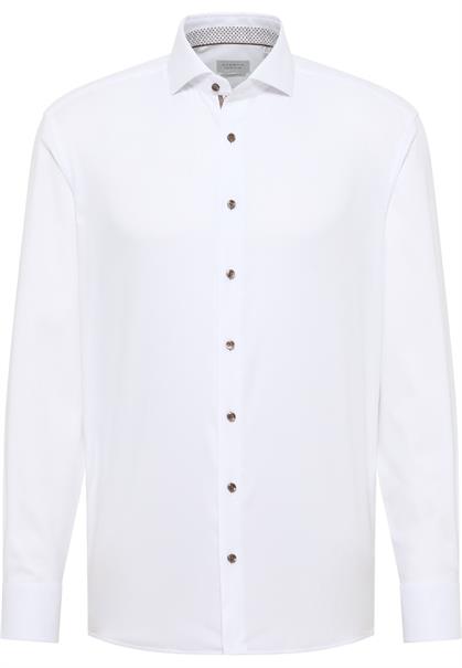 Hemd Natté Langarm weiß