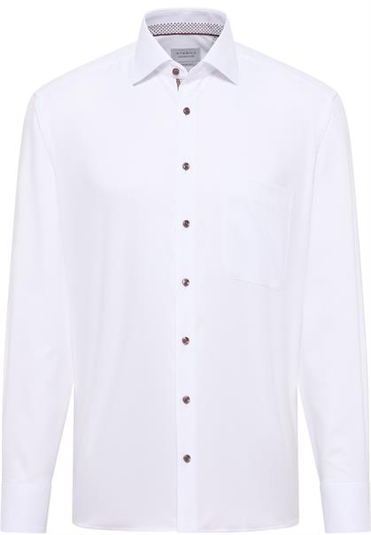 Hemd Natté Langarm weiß