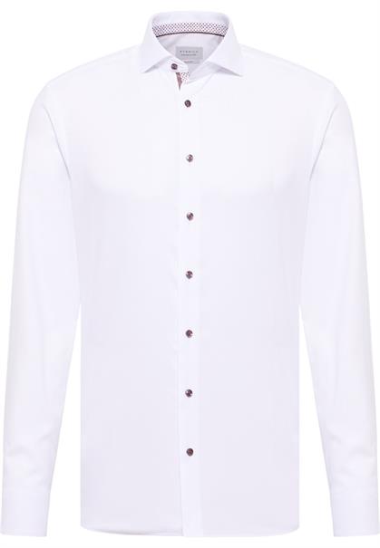 Hemd Natté Langarm weiß