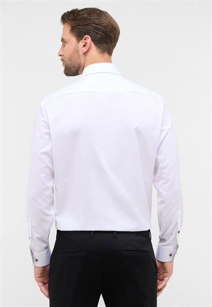 Hemd Natté Langarm weiß