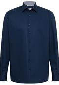 Hemd Popeline Langarm navy