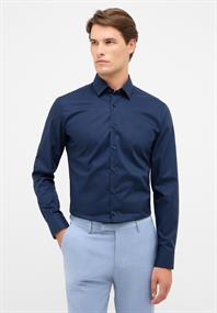 Hemd Popeline Langarm navy