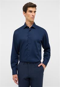 Hemd Popeline Langarm navy