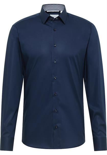 Hemd Popeline Langarm navy