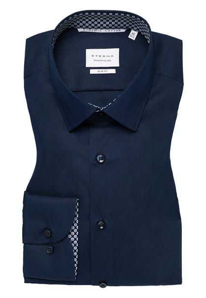 Hemd Popeline Langarm navy