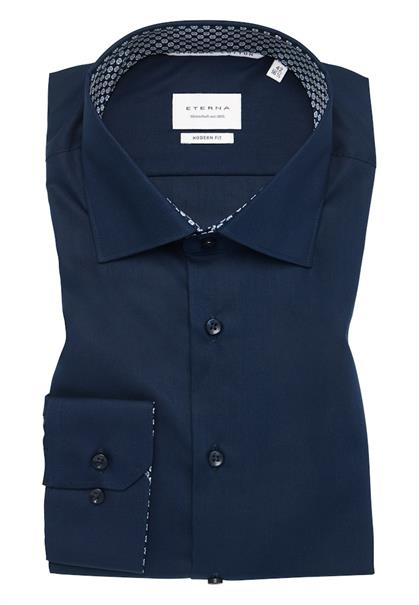 Hemd Popeline Langarm navy