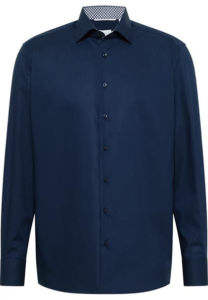 Hemd Popeline Langarm navy