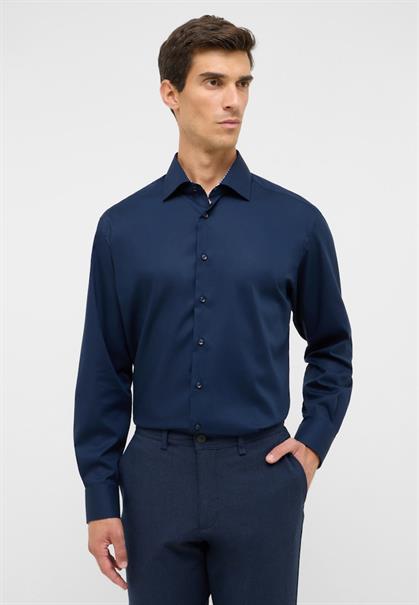 Hemd Popeline Langarm navy