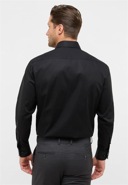 Hemd Popeline Langarm schwarz