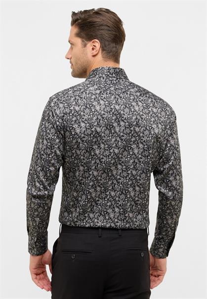 Hemd Satingewebe Langarm anthrazit