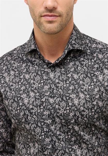 Hemd Satingewebe Langarm anthrazit