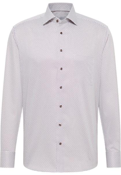 Hemd Satingewebe Langarm braun