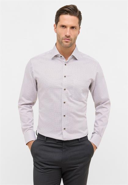 Hemd Satingewebe Langarm braun