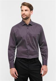 Hemd Satingewebe Langarm burgunder