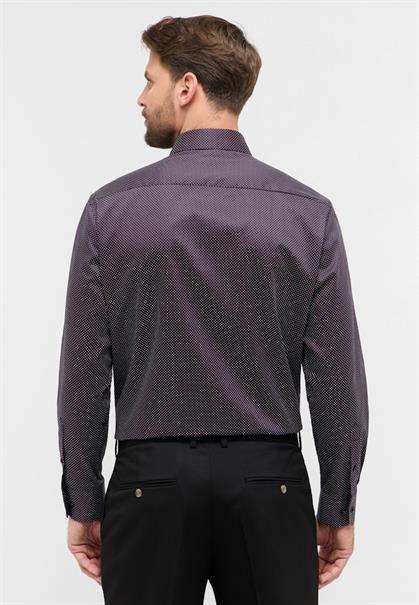 Hemd Satingewebe Langarm burgunder