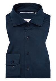 Hemd Single-Jersey Langarm navy