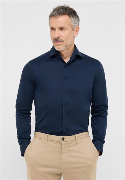 Hemd Single-Jersey Langarm navy