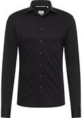 Hemd Single-Jersey Langarm schwarz