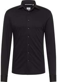 Hemd Single-Jersey Langarm schwarz