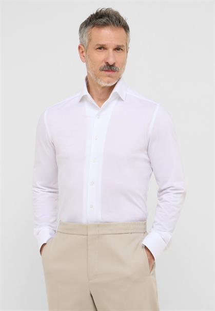 Hemd Single-Jersey Langarm weiß