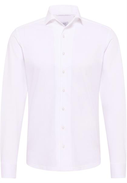 Hemd Single-Jersey Langarm weiß
