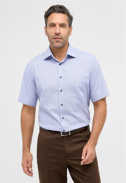 Hemd Twill Kurzarm mittelblau