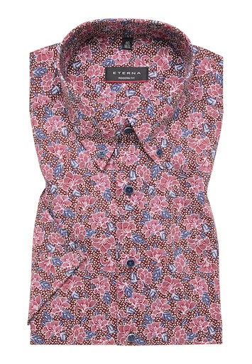 Hemd Twill Kurzarm rot