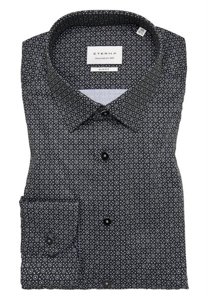 Hemd Twill Langarm anthrazit