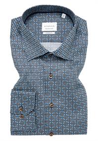 Hemd Twill Langarm braun