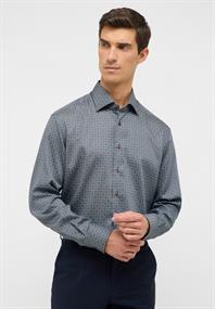 Hemd Twill Langarm braun