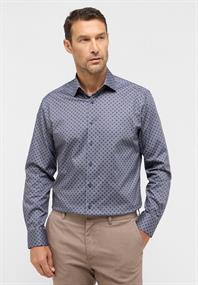 Hemd Twill Langarm dunkelblau