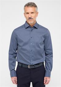 Hemd Twill Langarm dunkelblau