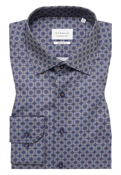 Hemd Twill Langarm dunkelblau