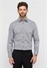 Hemd Twill Langarm grau