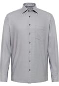 Hemd Twill Langarm grau