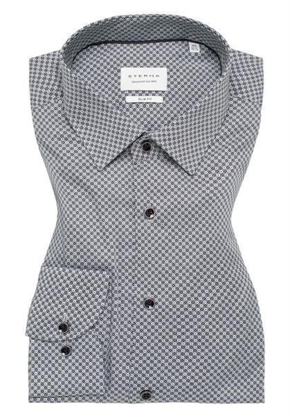 Hemd Twill Langarm grau