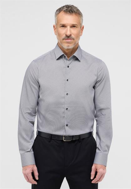 Hemd Twill Langarm grau