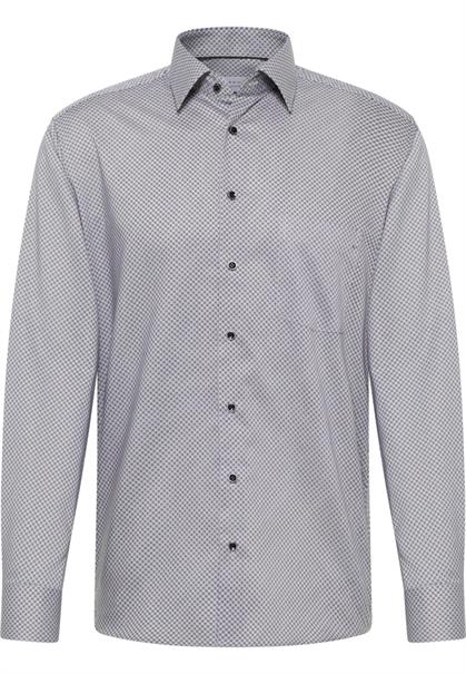 Hemd Twill Langarm grau