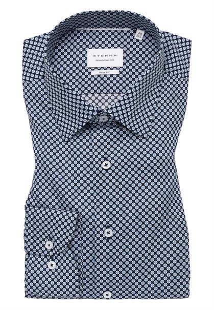 Hemd Twill Langarm navy
