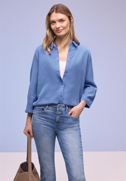 Hemdbluse im Washed-Look bonnet blue