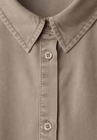 Hemdbluse im Washed-Look light terra mocha
